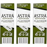 300 Astra Platinum Double Edge Safety Razor Blades (3 x 100)