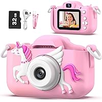 Kids Camera for Girls, Kids Selfie Camera 3-12 Years Old Girls Christmas Birthday Gift for Girls, Little Girls Toys for 3 4 5 6 7 8 9 Years Old. (Pink)