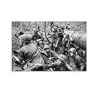 Vietnam War Photo Poster Vintage Black And White Poster 3 Canvas Painting Posters And Prints Wall Art for Living Room Bedroom Decor 08x12inch(20x30cm)
