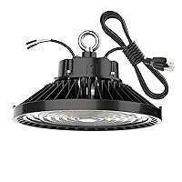 150W Led High Bay Light Bulb UFO 5000k,Dimmable 22500 Lumens Listed(600W HID/HPS Equivalent) Bright White, Industrial Highbay Warehouse Light Fixtures, AC 90-277V Waterproof IP65 1Pack