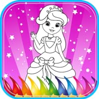 Princess Coloring Book for kids, coloring game for girls, kindergarten and preschool toddler girls, children all ages. Beautiful pictures of princesses, knights, castles, unicorn, horse, heart, love. Children ages 2, 3, 4, 5 Years Old. Free Trial.