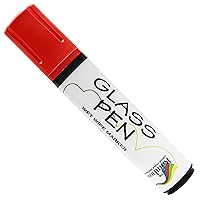 Glass Pen Window Marker: Liquid Chalk Markers for Glass, Car Marker or Mirror Pen with Washable Paint - Car Windows, Storefront Window, Wedding, Parade, Party & Holiday Decorations (Red, Jumbo Tip)