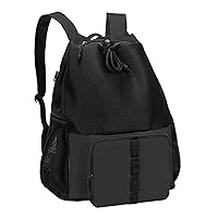 Fasrom Mesh Beach Bag Backpack with Zipper Bottom, Sport Gym Backpack for Swimming, Beach, Pool and Travel(Patent Design), Black