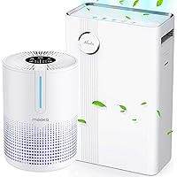 MOOKA Air Purifiers Home for Large Room Up to 1800 Sq. Ft, Small HEPA H13 Filter Air Purifier with USB-C Cable for Smokers Pollen Pets Dust Odors in Office Car