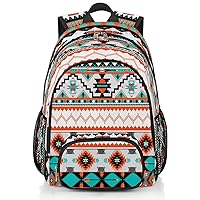 Backpack for School Girls Boys,Aztec Print School College Backpack Rucksack Travel Bookbag Student Classics Backpack Cute Book Bags With Chest Strap