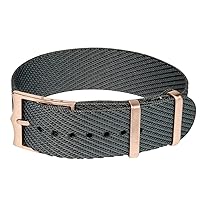 Clockwork Synergy- Single Pass NATO with Bronze King Buckle - Replacement Watch Bands for Men and Women