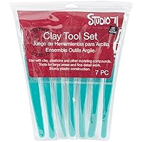 Darice 7-Piece Set – Sturdy Plastic Types Packaged in Reusable Pouch –Tools for Large and Fine Details for Unlimited Clay Creations, 6