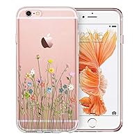 J.west iPhone 6S Plus Case, iPhone 6 Plus Case for Girls, Cute Luxury  Sparkle Bling Crystal Clear Slim Flex Bumper Shockproof TPU Soft Rubber  Silicone