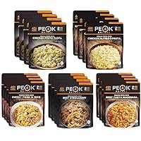 Peak Refuel Entrée Variety Pack | Freeze Dried Backpacking and Camping Survival Food | Lunch/Dinner Meal Pouches | Amazing Taste | High Protein | Real Meat | Quick Prep