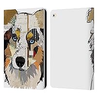 Head Case Designs Officially Licensed Michel Keck Australian Shepherd Dogs 3 Leather Book Wallet Case Cover Compatible with Apple iPad Air 2 (2014)