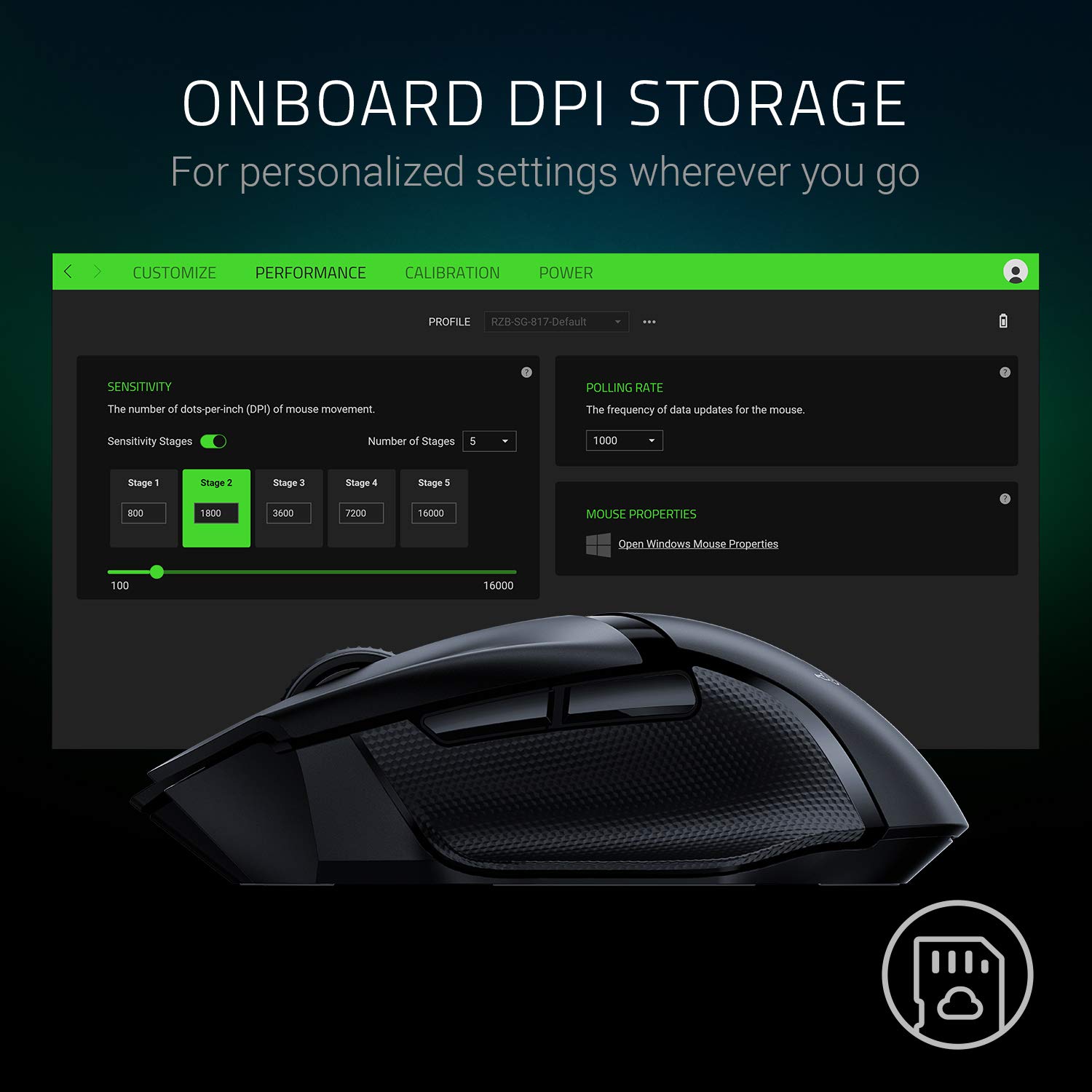 Razer Basilisk X HyperSpeed Wireless Gaming Mouse: Bluetooth & Wireless Compatible, 16K DPI Optical Sensor, 6 Programmable Buttons, 450 Hr Battery, Classic Black