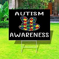 Yard Signs Autism Awareness Personalized Yard Signs Boys Girls Kids Gift Plastic Lawn Sign Heavy Duty Rust 2-Sided MADE IN USA 18x24 Inch Outdoor