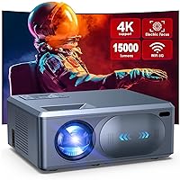 [Electric Focus] 4K Projector with 5G WiFi and Bluetooth, 15000L JOWLURK Mini Portable Projector, Outdoor Movie Projector, Home Theater Projector for iPhone/Android/TV Stick/HDMI/USB/Laptop/DVD/PS5
