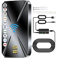 2024 Upgraded TV Antenna Indoor, 900+ Miles Range Digital TV Antenna for Smart TV - Outdoor Indoor Signal Amplifier for Local Channels Support 8K 4K HDTV 1080p Fire Stick All TVs -38FT Coax Cable