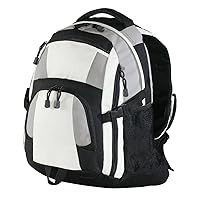 Port Authority Luggage and Bags Urban Backpack - BG77 - Black/ Light Grey/ Stone - One Size