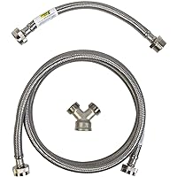 Certified Appliance Accessories Braided Stainless Steel Steam Dryer Installation Kit, 6ft (STMKIT3)