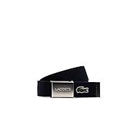 Lacoste Men's Logo Fabric Belt, Black