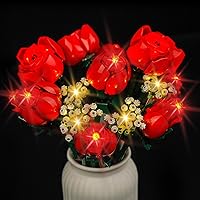 Upgraded Led Light Kit for Lego Heart Ornament and Lego Roses Bouquet Building Set, Compatible with Lego 40638 and 10328, Great Gift for Valentine's Day (Model Not Included)