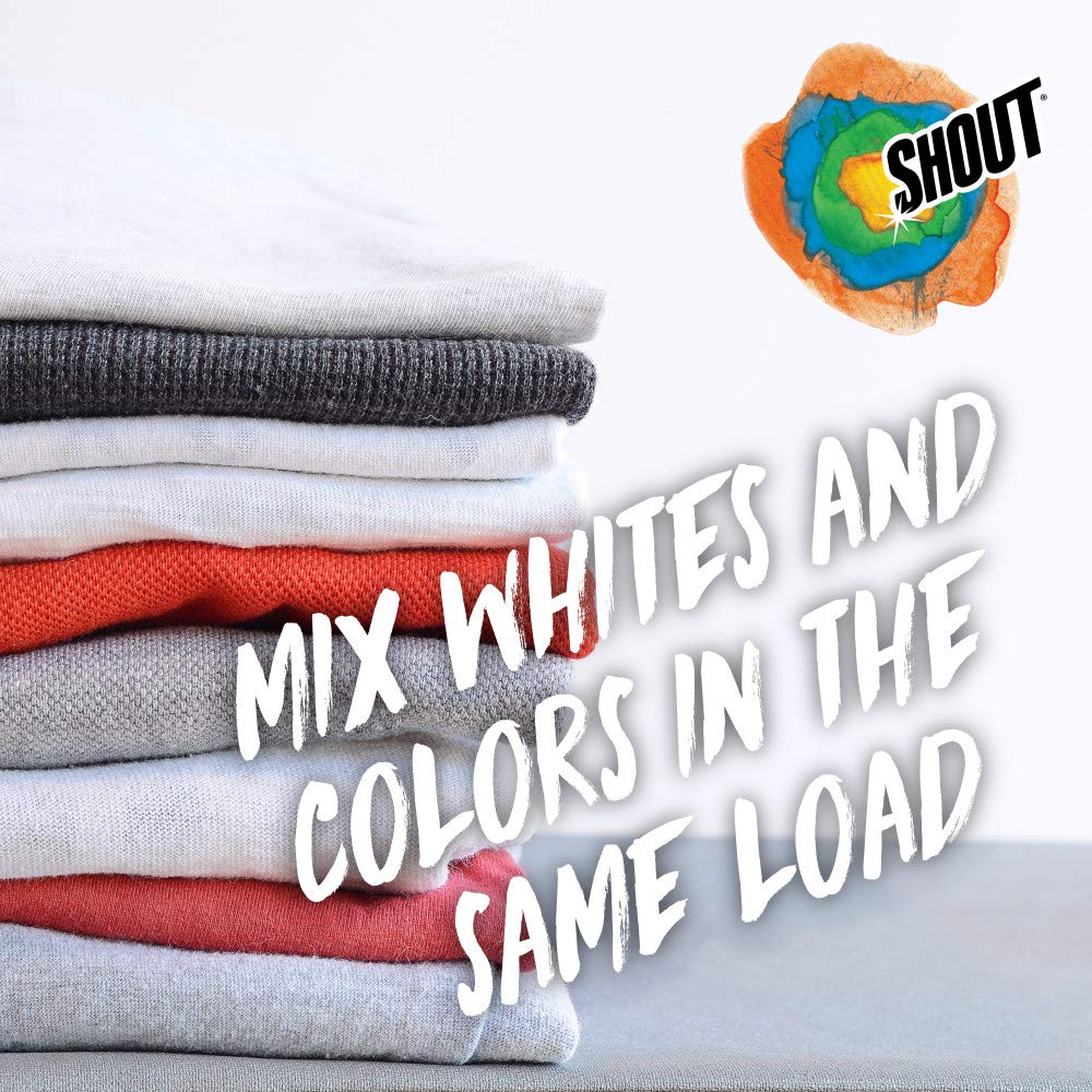 Shout Color Catcher Sheets for Laundry, Allow mixed washes, Prevent color runs, and Maintain original color of clothing, 72 Count