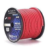 Orion Cobalt PW4100R 4 Gauge Wire (100ft) Copper Clad Aluminum CCA - High Powered Car Audio/Amplifier Power & Ground Cable, Battery Cable, Home Speaker Stereo, Welding Battery, RV Trailer Wiring