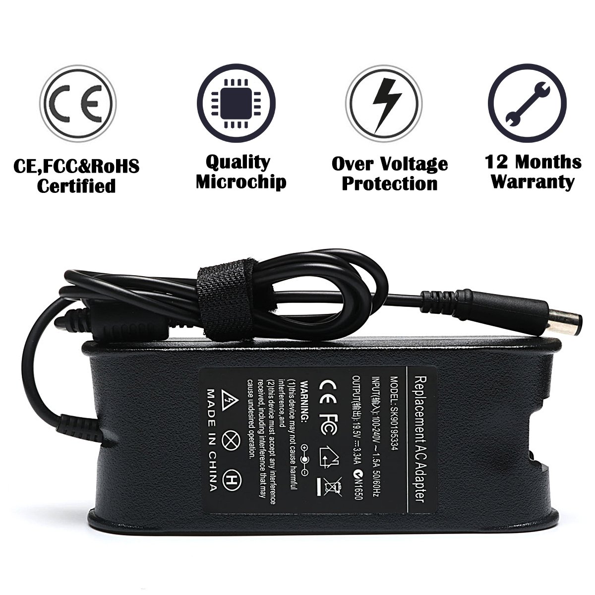Mua 65W Laptop Charger Compatible for Dell Latitude E6430 E6230 E6320 E6410  E6420 7480 7280 5480 E7470 E7450 E7440 E5470 Charger Power Supply Cord  09RN2C 9T215 7W104 5U092 XD733 Charger trên Amazon