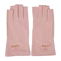 Stretchy Fingerless Manicure Gloves with UV Protection for Comfortable Nail Drying(pale pinkish gray)