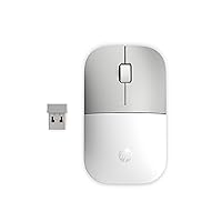 HP Z3700 G2 Wireless Mouse - White, Sleek Portable Design fits Comfortably Anywhere, 2.4GHz Wireless Receiver, Blue Optical Sensor, for Wins PC, Laptop, Notebook, Mac, Chromebook (681S1AA#ABL)