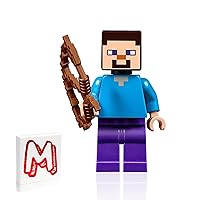 LEGO Minecraft Steve Minifigure (with Pixelated Minecraft Weapon)