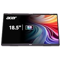 Acer PD193Q 18.5” FHD 1080P Foldable Dual-Screen Portable Monitor | Adaptive-Sync | Auto Pivot, View Vertically or Horizontally | 2Wx2 Speakers | Plug & Play for PCs | 2 x USB Type-C & 1 x Mini HDMI