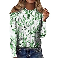 XHRBSI Women's Fashion Casual Long Sleeve Print Round Neck Pullover Top Blouse 49Ers Shirts for Women