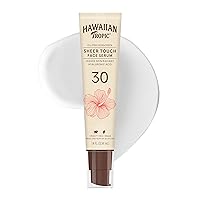 Hawaiian Tropic Sheer Touch Face Serum SPF 30, 1.4oz | Hyaluronic Acid Hydrating Serum For Women and Men | Travel Sunscreen