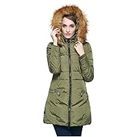 Orolay Women's Winter Down Jacket with Faux Fur Trim Hood