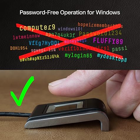 Verifi P5100 Desktop USB Premium Fingerprint Reader - Windows Hello, Windows Password Free Operation