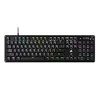 CORSAIR K70 CORE CH-910971E-NA Linear RGB Red Axis Gaming Keyboard, Interchangeable Keycaps, English Layout, Black
