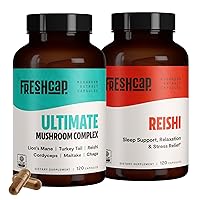 FreshCap Stress Bundle (Reishi Capsules and Ultimate Mushroom Complex Capsules)