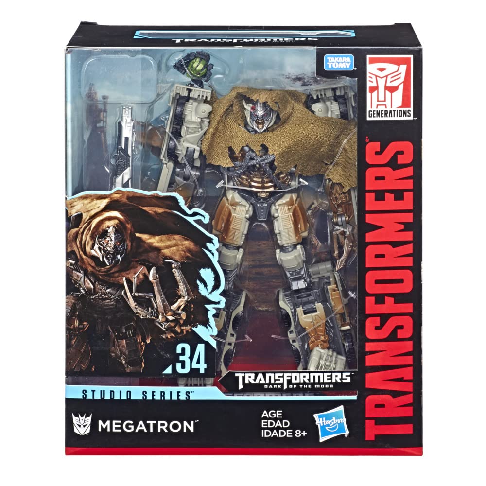 Transformers Toys Studio Series 34 Leader Class Dark of The Moon Movie Megatron with Igor Action Figure - Kids Ages 8 and Up, 8.5-inch