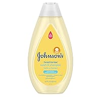 Johnson's Head-to-Toe Gentle Baby Body Wash & Shampoo, Tear-Free, Sulfate-Free & Hypoallergenic Bath Wash & Shampoo for Baby's Sensitive Skin & Hair, Washes Away 99.9% of Germs 16.9 fl. oz
