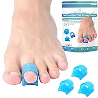 Toe Straighteners - Hammer Toe Corrector for Men and Women - Lift Toe Tip, Prevent Rubbing, Sooth Corn - Medium Size, Blue, 6PCS
