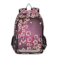 ALAZA Cherry Blossom Sakura Laptop Backpack Purse for Women Men Travel Bag Casual Daypack with Compartment & Multiple Pockets