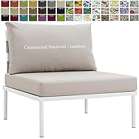 Furniture Cushion, Linen, Customized Size, Sponge, Rectangular, Plush, Outdoor Indoor, Zipper, 1.2-8 inches Thick