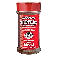 Northwest Naturals Freeze-Dried Beef Blood Functional Topper - for Dogs & Cats - Healthy, 1 Ingredient, Human Grade Pet Food, All Natural - 3.5 Oz (Packaging May Vary)