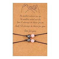 2Pcs/Set Magnet Round Beads Stretch Bracelet Women Men Jewelry for Meditation Black Gallstone Bead Luminous Wristband Luminou