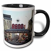 3dRose - mug_156496_4 3dRose Welcome To Reno, Ny Entrance To The City Mug, 11 oz, Black