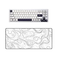 YUNZII AL71 68% Mechanical Keyboard (Silver,White Switch) and Gaming Mouse Pad(White Topographic) Bundle