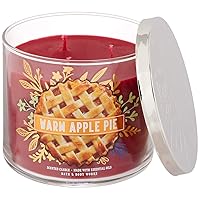 Bath and Body Works 3 Wick Scented Candle Warm Apple Pie 14.5 Ounce