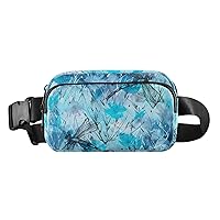 ALAZA Floral and Dragonfly Belt Bag Waist Pack Pouch Crossbody Bag with Adjustable Strap for Men Women College Hiking Running Workout Travel