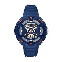 Skechers Men's Hinsdale Ana-Digi Polyurethane Watch, Color: Blue (Model: SR1163)