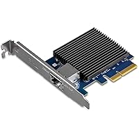 10 Gigabit PCIe Network Adapter, Converts A PCIe Slot Into A 10G Ethernet Port, Supports 802.1Q Vlan, Includes Standard & Low-Profile Brackets, PCIe 2.0, PCIe 3.0, Silver, TEG-10GECTX