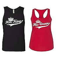 Her King His Queen Tanktop - King Queen Set - Mickey and Minnie Tshirt - Matching Couple Shirts - His and Hers Shirts