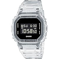 Casio G-SHOCK Skeleton Series DW-5600SKE-7 Men's Watch, Clear, Overseas Model, Bracelet Type, Bracelet Type